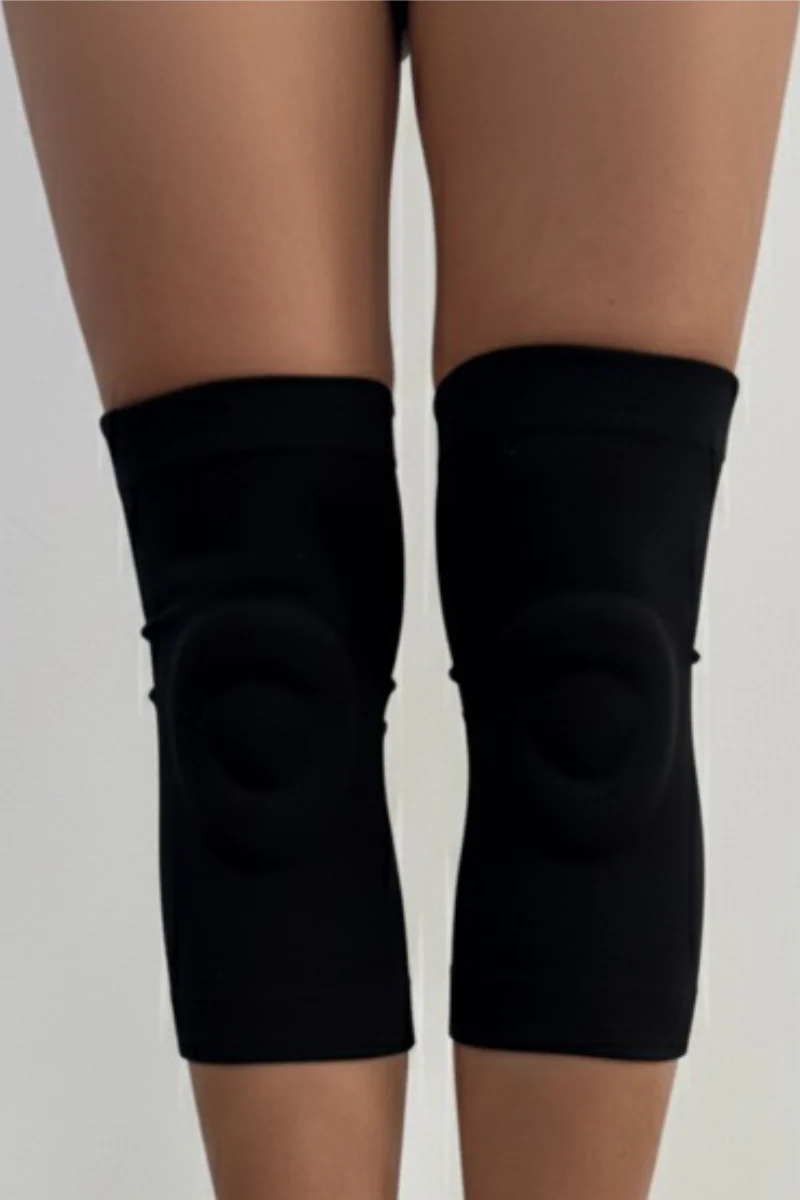 Pole Addict Sticky Grip Gel Kneepads - Volcanic Black