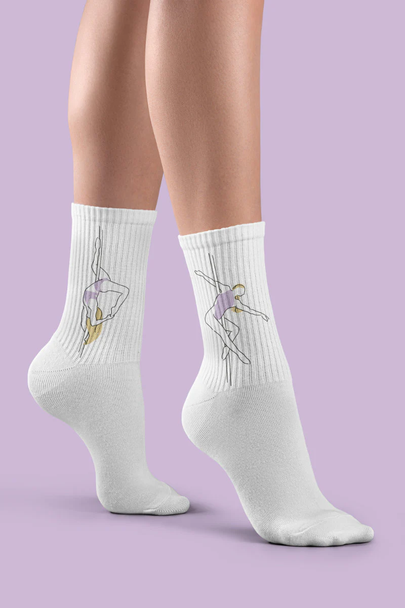 Pole Junkie En Pointe Socks - Ballerina/Stiletto/Hotter Than Hell - Image 2