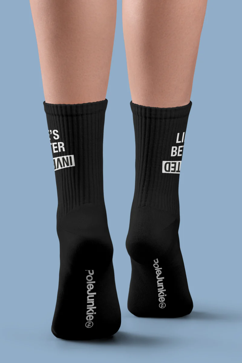Pole Junkie Inverted Socks 2 Pack - Black/White - Image 4