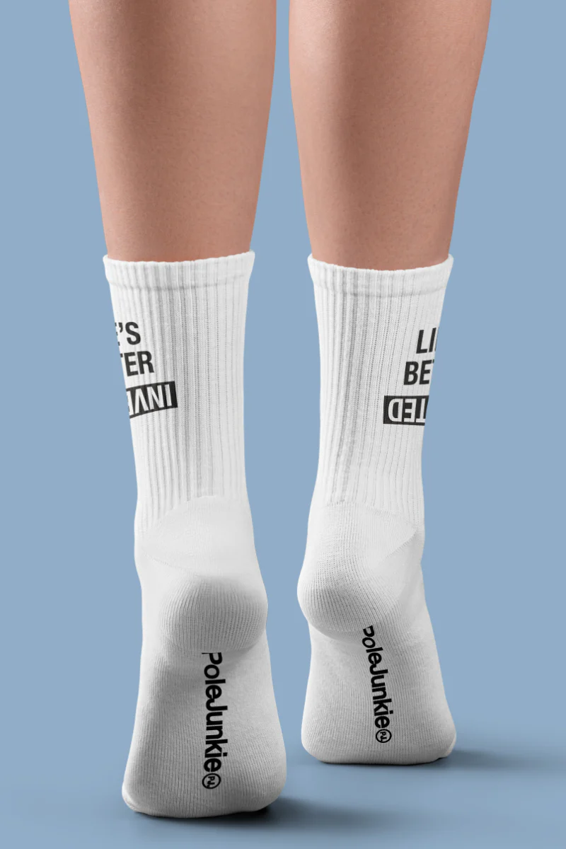Pole Junkie Inverted Socks - White/Black - Image 2