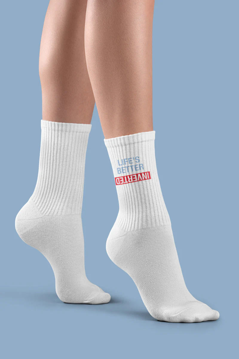 Pole Junkie Inverted Socks - White/Red