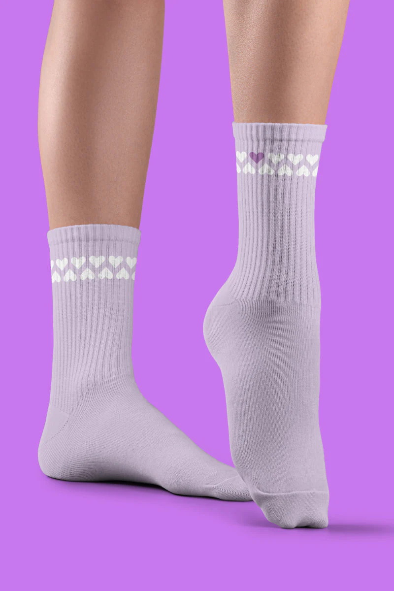 Pole Junkie Socks - Purple Heart Stripe - Image 3