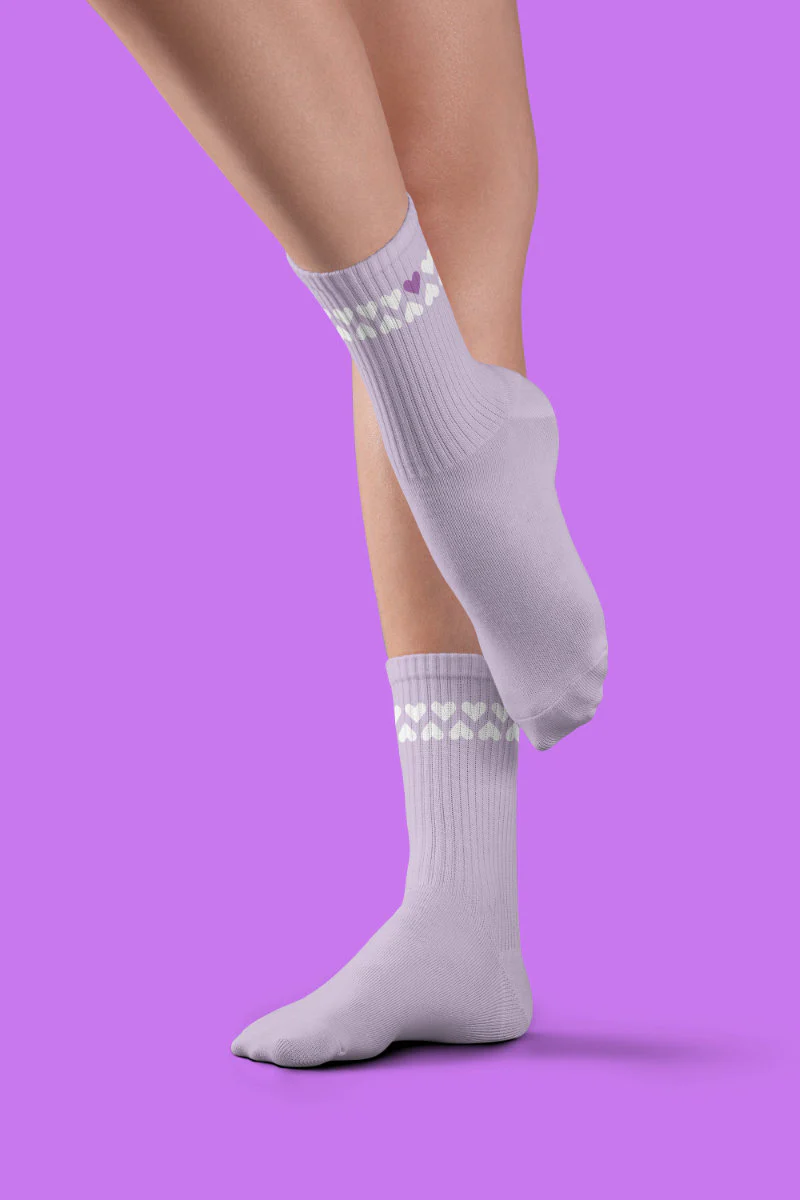 Pole Junkie Socks - Purple Heart Stripe - Image 4