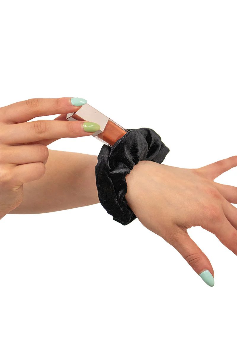 Pole Junkie Zipper Scrunchie - Onyx