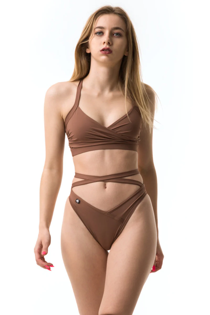 Poledancerka Cross Wrap Shorts - Nude 02 - Image 4