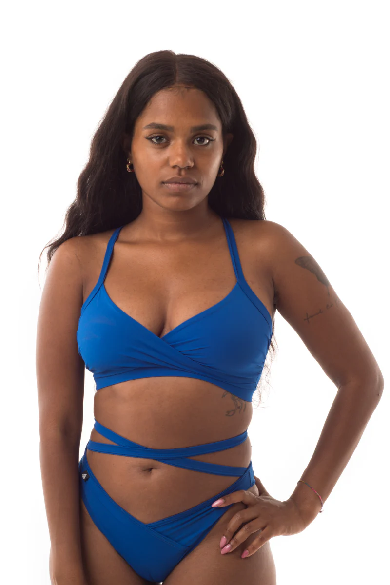 Poledancerka Cross Wrap Top - Ultramarine