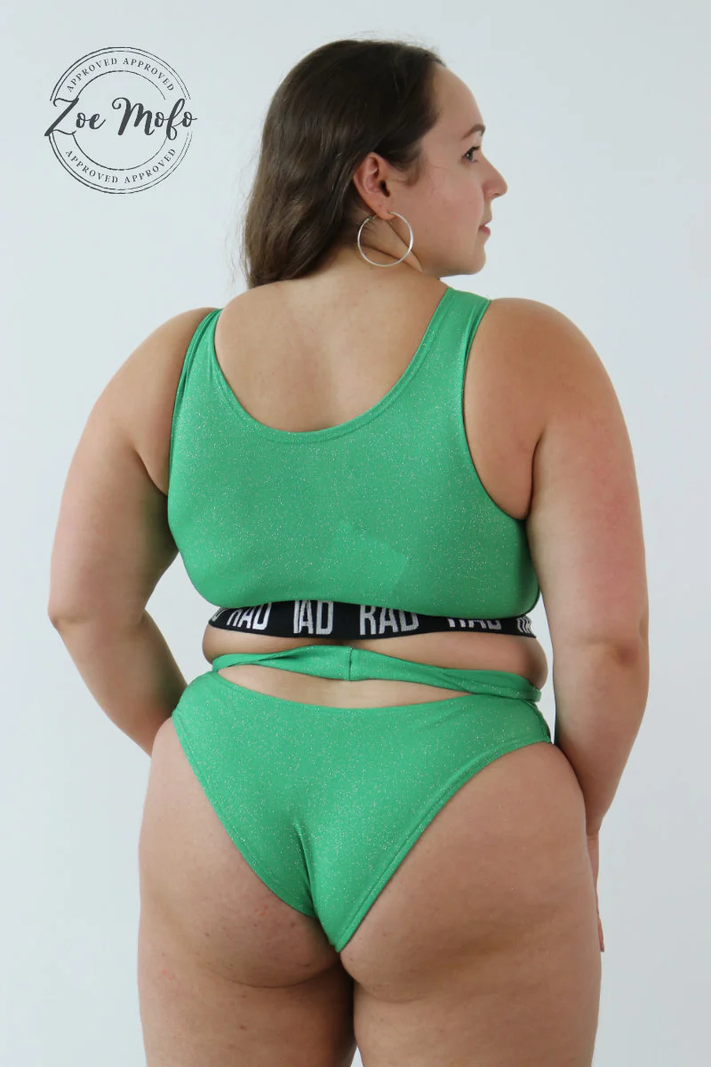 RAD Bahari Shorts - Green Glitter - Image 6