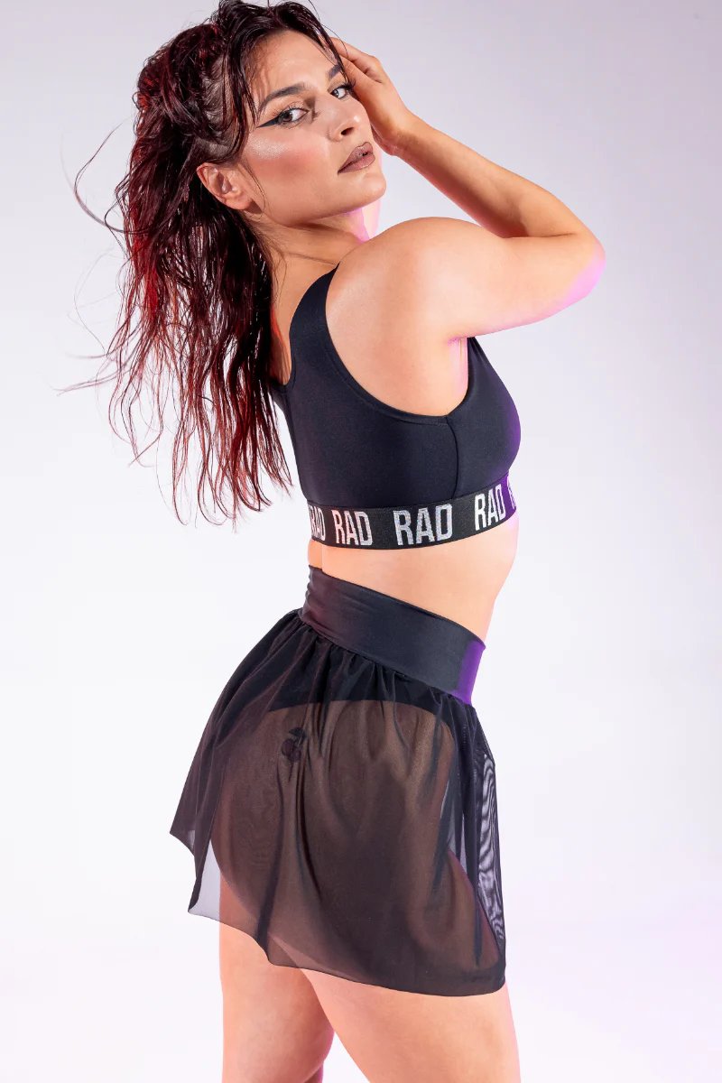 RAD O'NYX Lara Skirt Bottoms - Black Mesh - Image 5