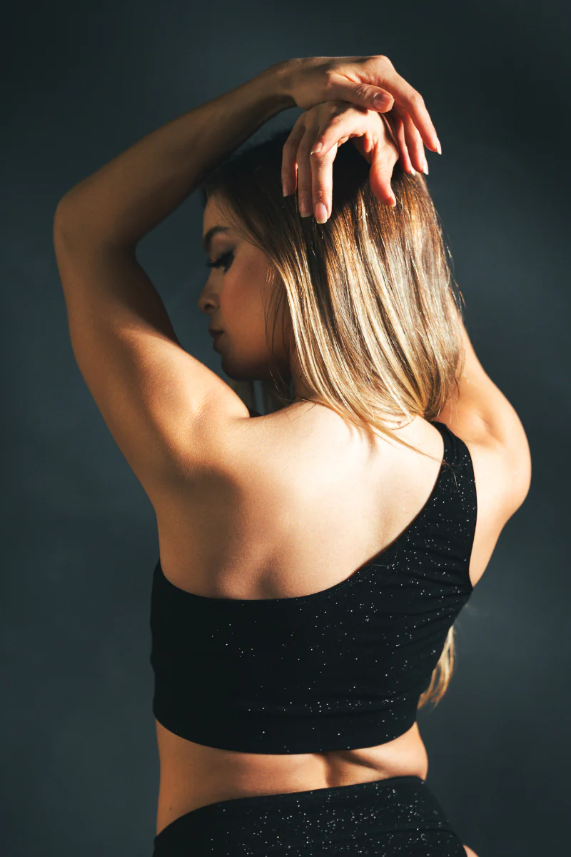 RAD Melita Top - Black/Black Glitter - Image 2