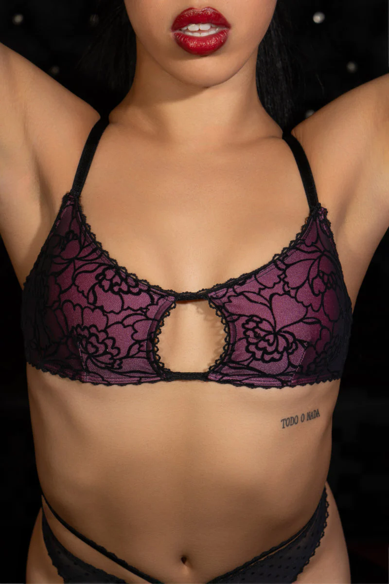 RAD Tease Jadin Top - Fuchsia with Black Mesh - Image 3