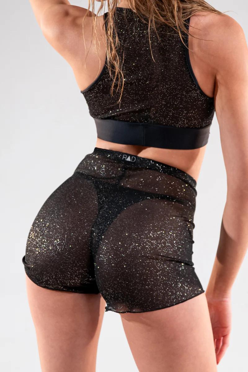 RAD O'NYX Twinkle Tulle Shorts - Black - Image 5