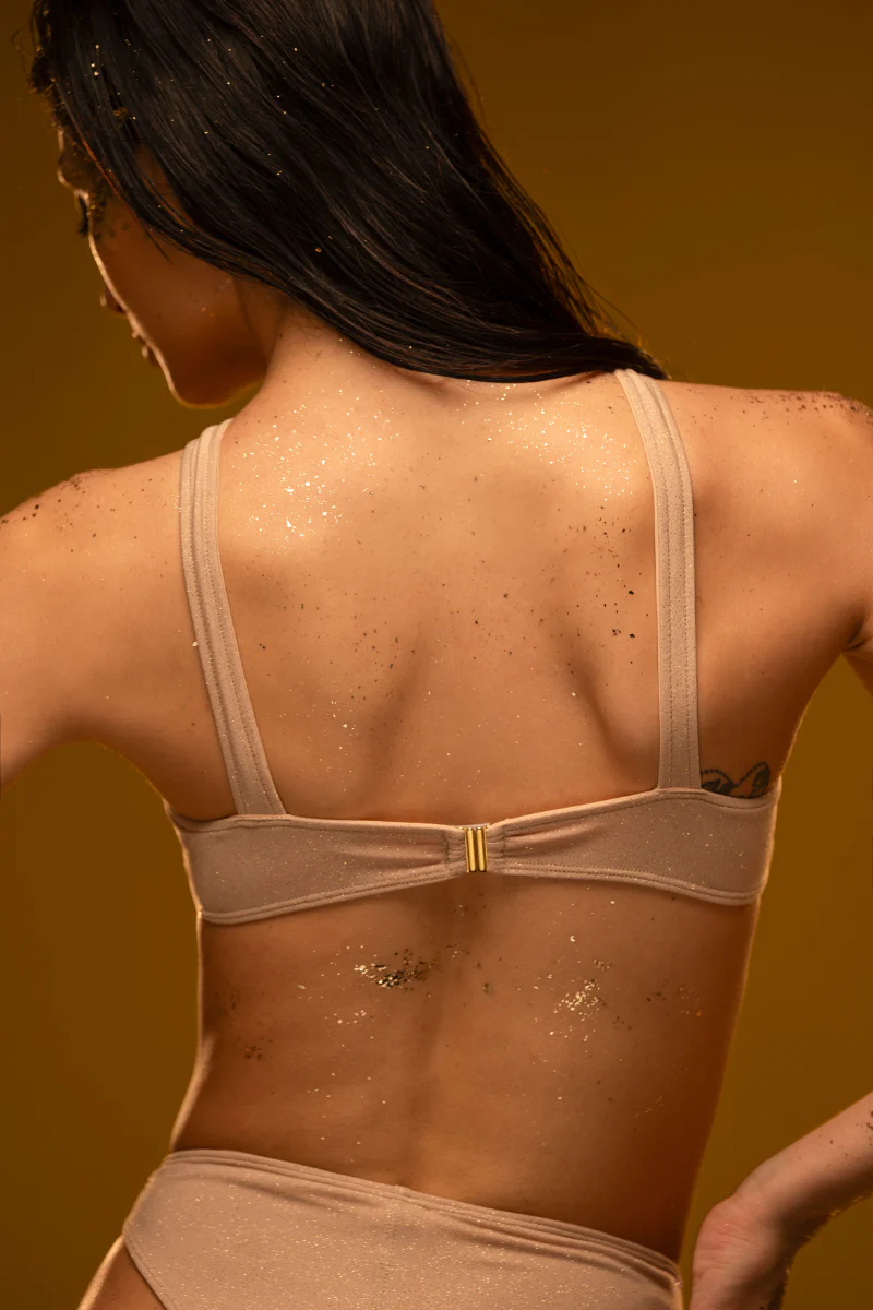 RAD X PJ Exclusive Heartbreaker Top - Gold Glitter - Image 3
