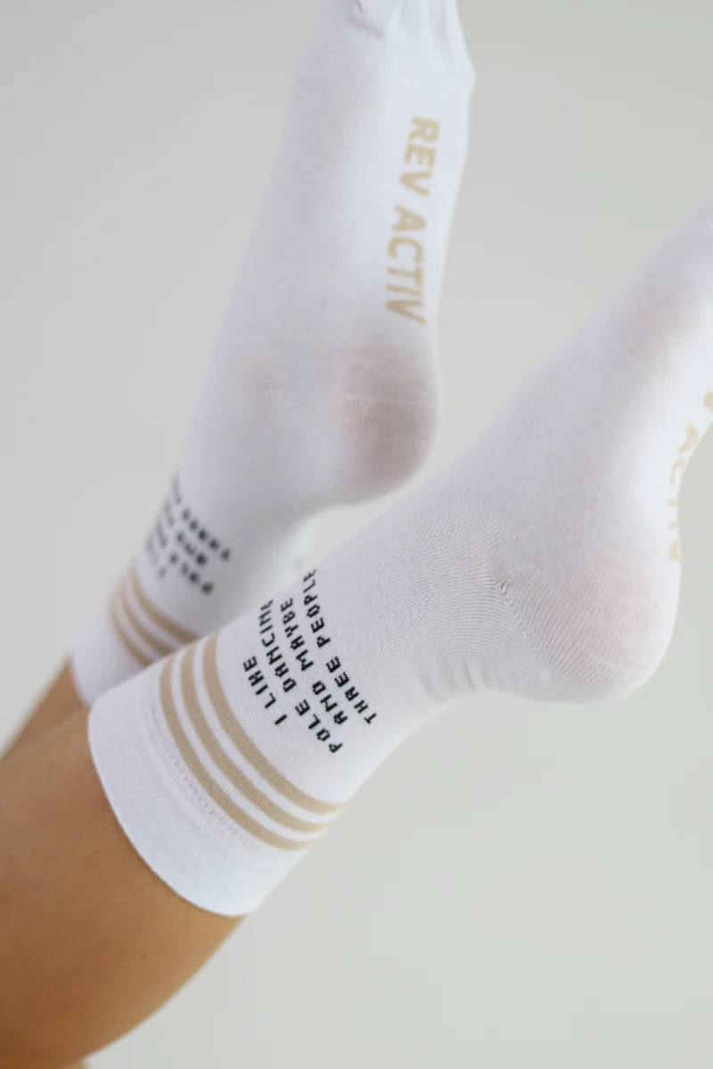 REV ACTIV I Like Pole Dancing Socks - White - Image 2