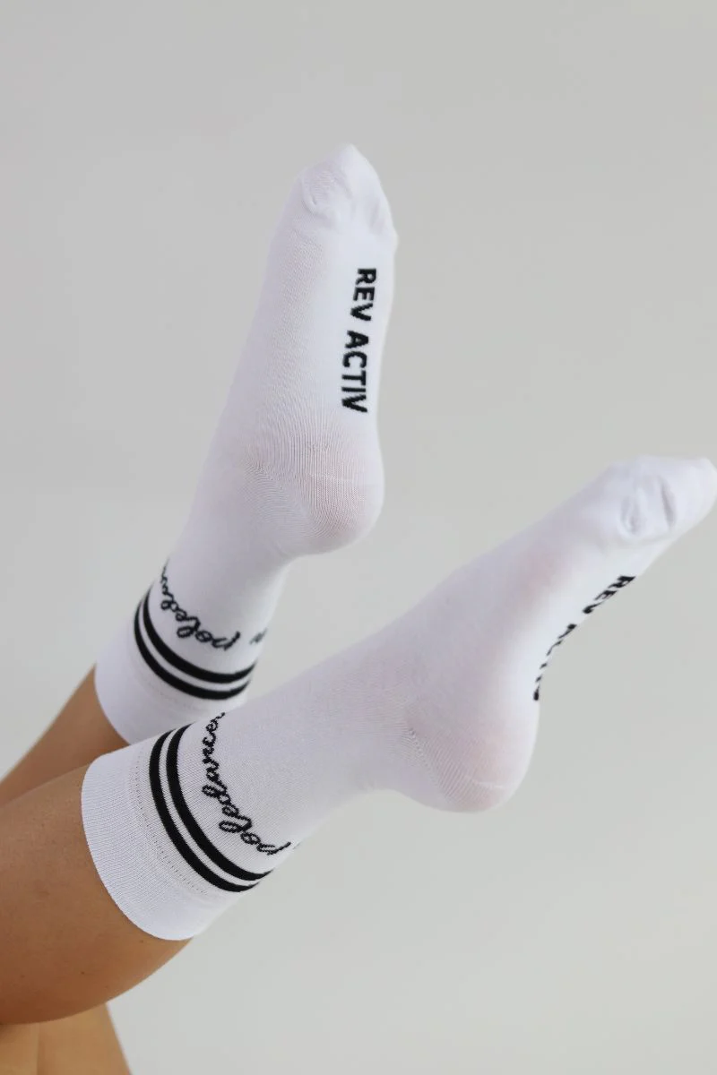 REV ACTIV Poledancer Socks - White - Image 2