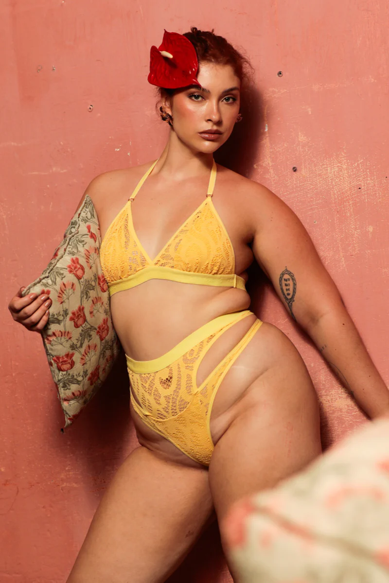Rolling Linger Top - Canary Lace - Image 4