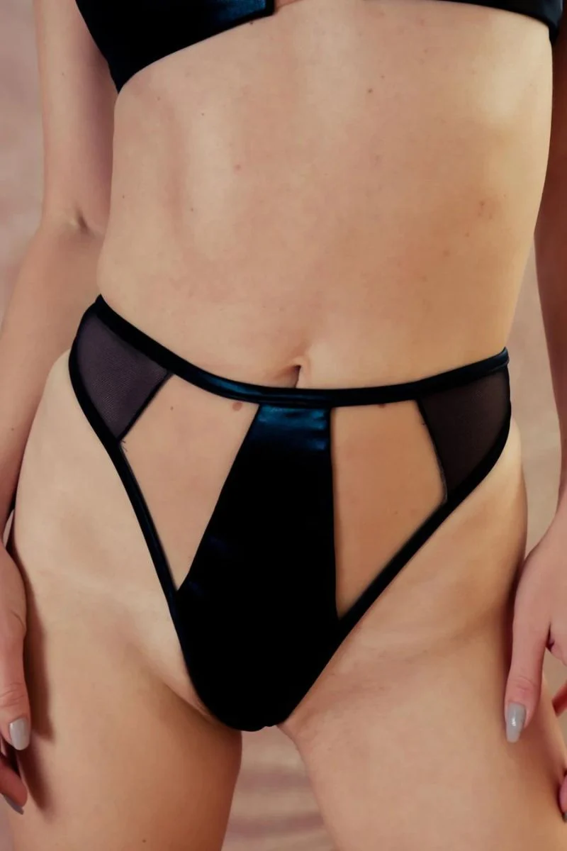 Rolling Madonna Cheeky Shorts - Black - Image 4
