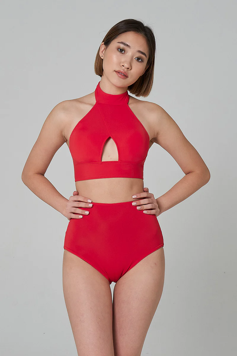 Shark Polewear High Waist Shorts - Red - Image 5