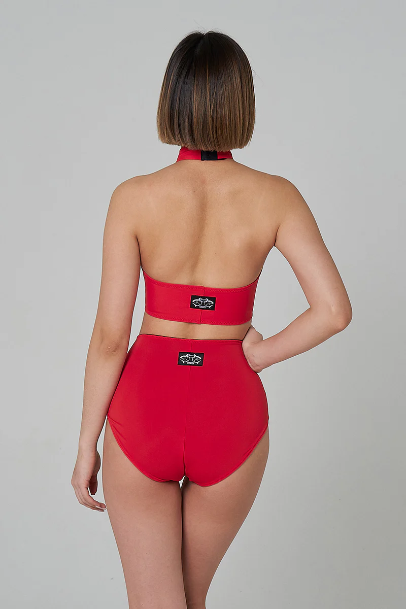 Shark Polewear High Waist Shorts - Red - Image 6