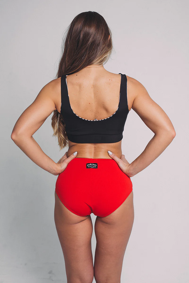 Shark Polewear High Waist Shorts - Red - Image 7