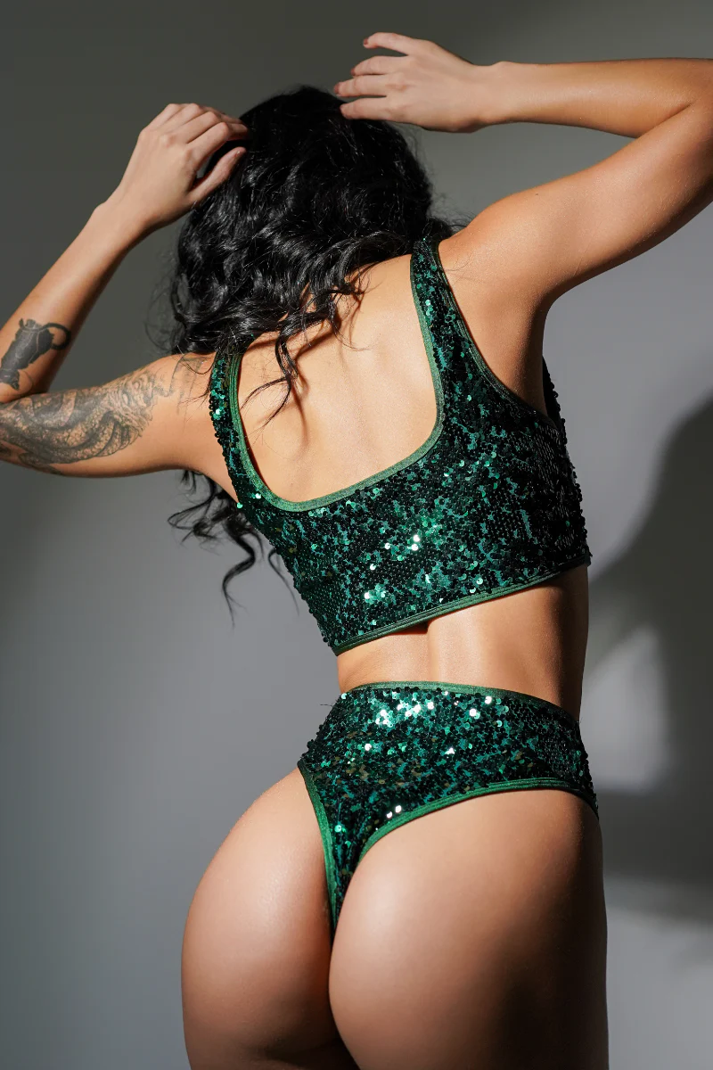 Sorte Aurora Bottoms - Emerald Sequins - Image 2