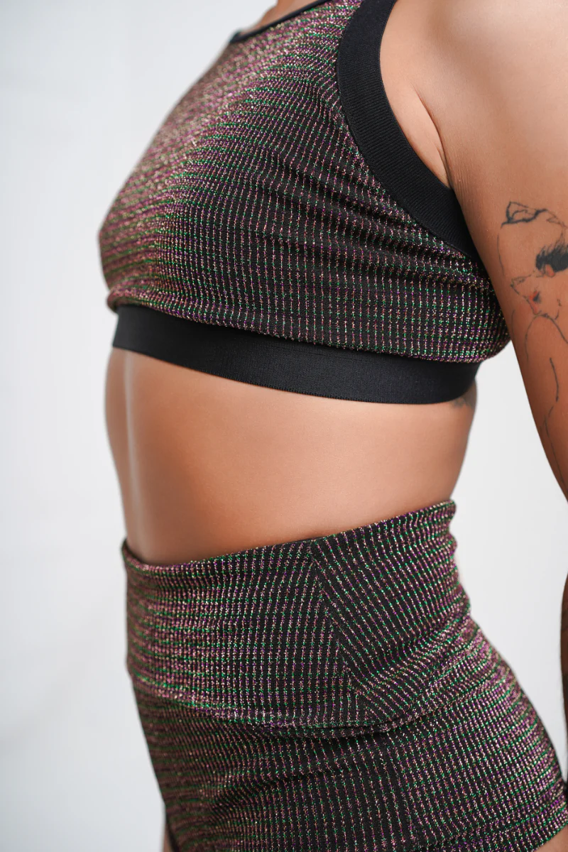 Sorte Fever Top - Black Lurex - Image 3