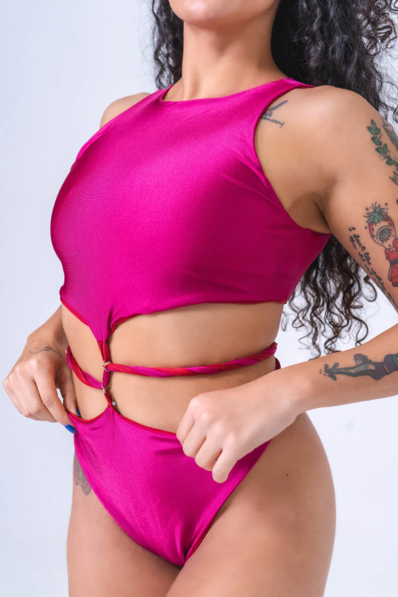 Sorte Infinity Bodysuit - Reversible Poppy Red/Raspberry - Image 6
