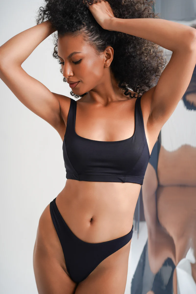 Sorte Sigh Bottoms - Shiny Black - Image 4