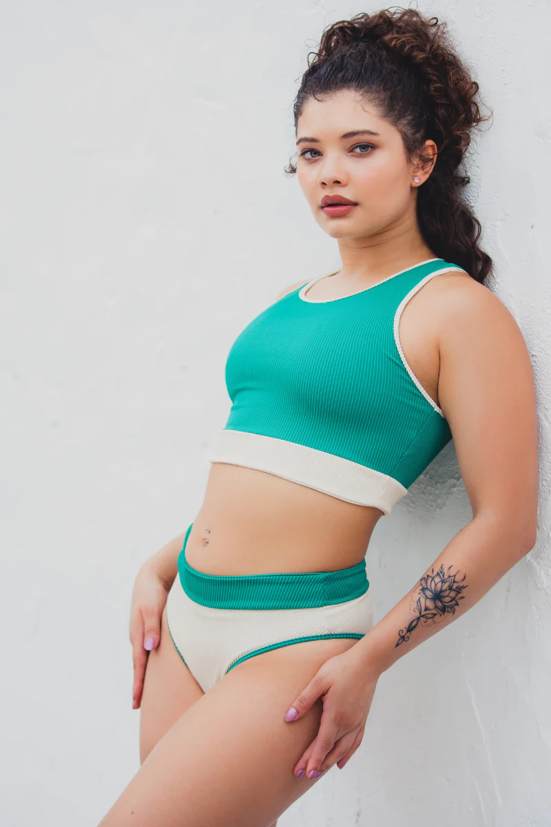 Sorte Solei Bottoms - Off White/Green - Image 5