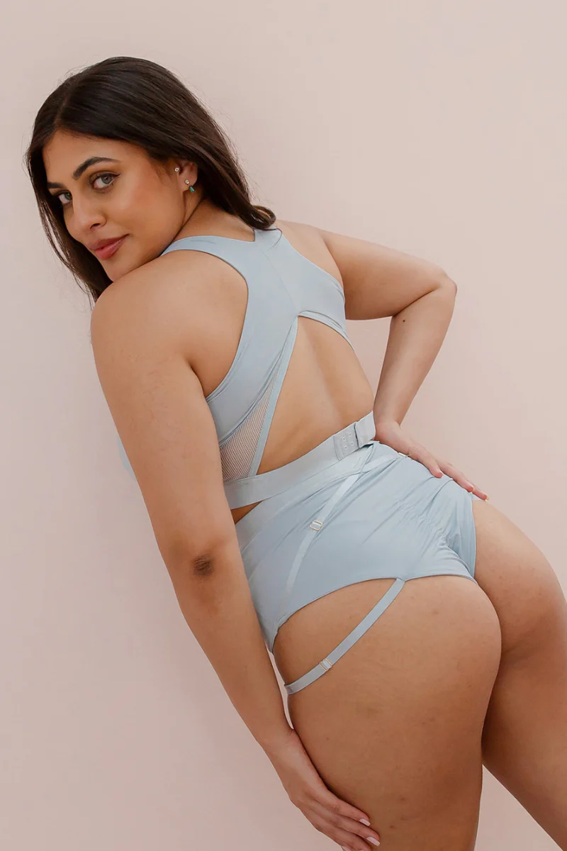 Tatiana Active Perla Shorts - Matte Baby Blue - Image 2