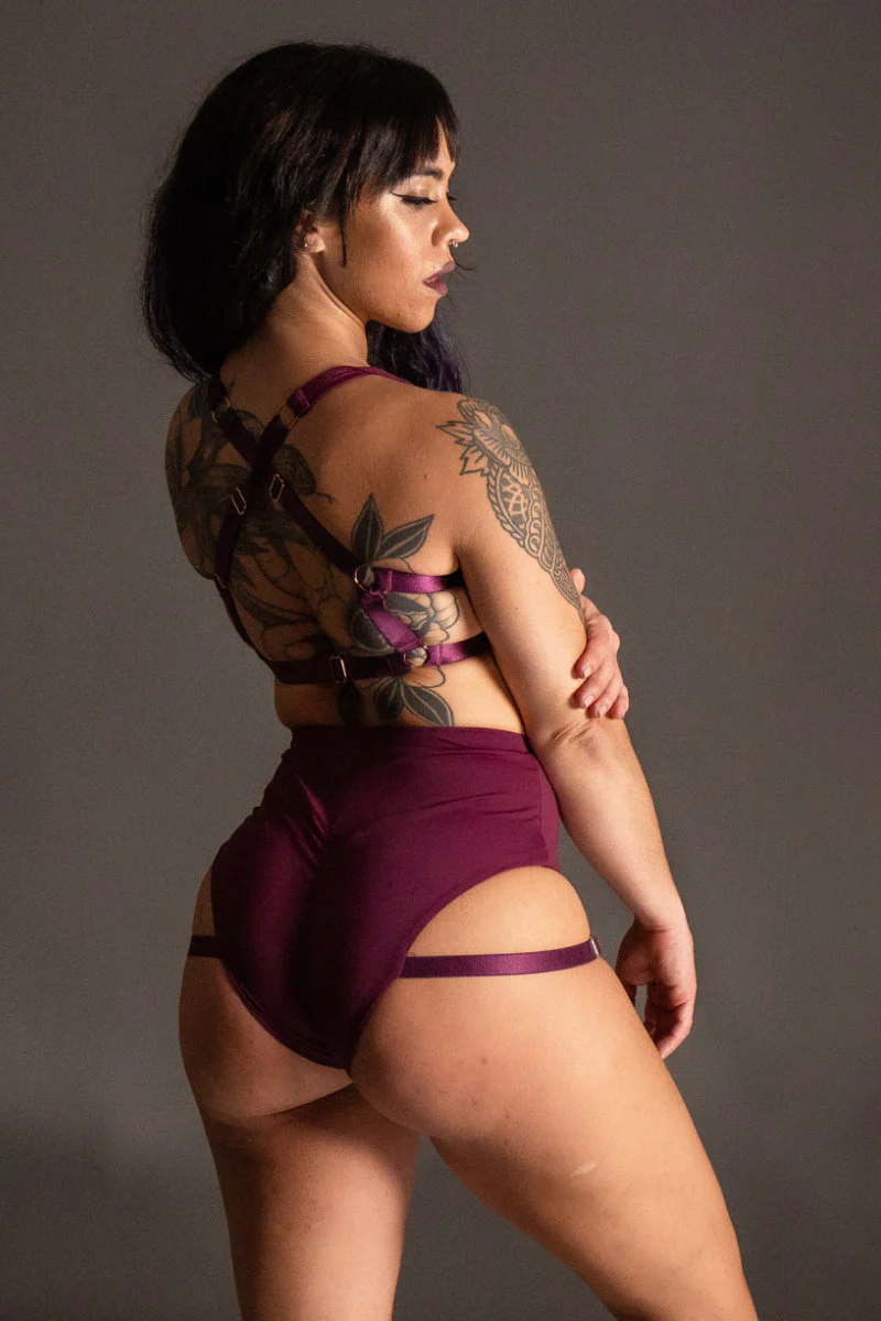 Tatiana Active Tokio Shorts - Matte Wine - Image 4