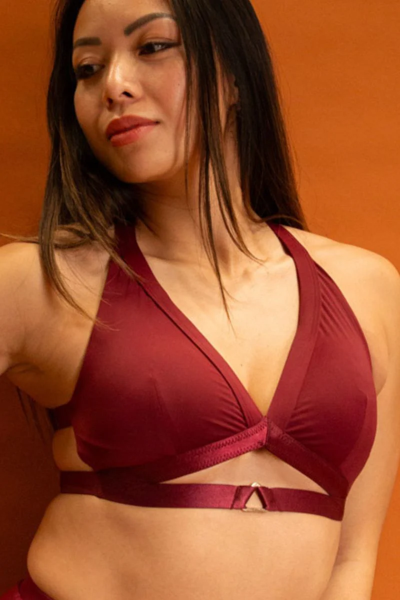 Tatiana Active Tokio Top - Matte Burgundy - Image 3